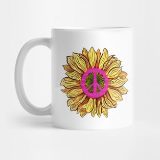 Peace love and sunflower Mug